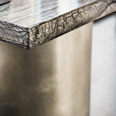 Linea Textured Graphite Desk - Ornate Home