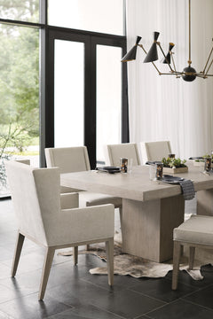 Linea Textured Graphite Dining Table - Ornate Home