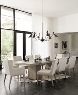 Linea Textured Graphite Dining Table - Ornate Home