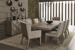 Linea Textured Graphite Dining Table - Ornate Home