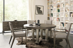 Linea Textured Graphite Dining Table - Ornate Home
