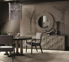 Linea Textured Graphite Dining Table - Ornate Home
