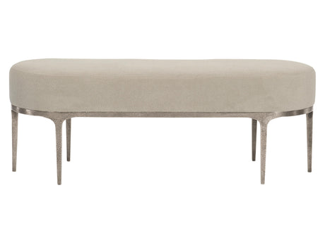 Linea Textured Graphite/Greige Bench - Ornate Home