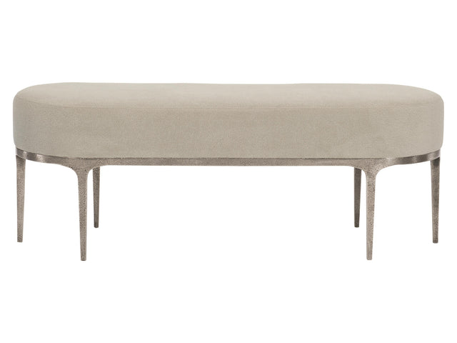 Linea Textured Graphite/Greige Bench - Ornate Home