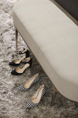 Linea Textured Graphite/Greige Bench - Ornate Home