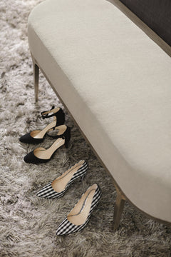 Linea Textured Graphite/Greige Bench - Ornate Home
