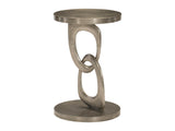 Linea Textured Graphite Side Table (Interlocking Loop) - Ornate Home