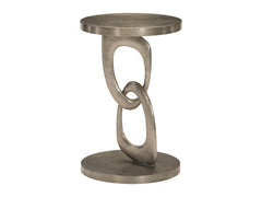 Linea Textured Graphite Side Table (Interlocking Loop) - Ornate Home