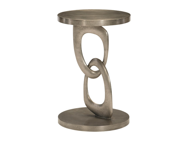 Linea Textured Graphite Side Table (Interlocking Loop) - Ornate Home