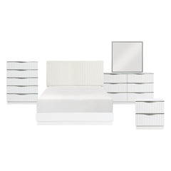 Linea White 5pc Bedroom Set - Ornate Home