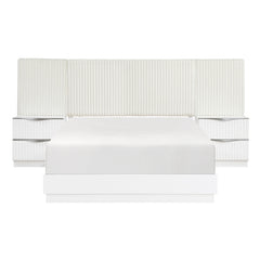 Linea White 5pc Set California King Wall Bed - Ornate Home