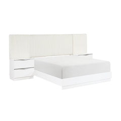 Linea White 5pc Set California King Wall Bed - Ornate Home