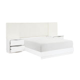 Linea White 5pc Set California King Wall Bed - Ornate Home