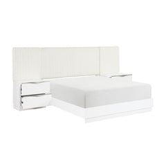 Linea White 5pc Set California King Wall Bed - Ornate Home