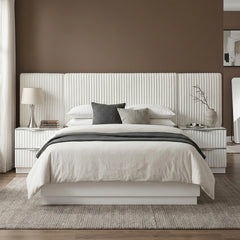 Linea White 5pc Set California King Wall Bed - Ornate Home