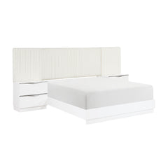 Linea White 5pc Set California King Wall Bed - Ornate Home