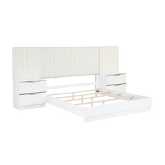Linea White 5pc Set California King Wall Bed - Ornate Home