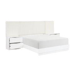 Linea White 5pc Set California King Wall Bed - Ornate Home