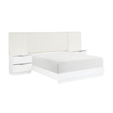 Linea White 5pc Set Eastern King Wall Bed - Ornate Home