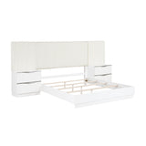 Linea White 5pc Set Eastern King Wall Bed - Ornate Home