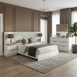 Linea White 5pc Set Eastern King Wall Bed - Ornate Home