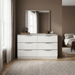 Linea White Dresser - Ornate Home