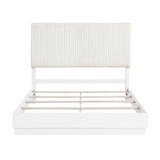 Linea White Eastern King Bed - Ornate Home