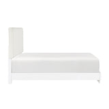 Linea White Eastern King Bed - Ornate Home