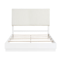 Linea White Eastern King Bed - Ornate Home
