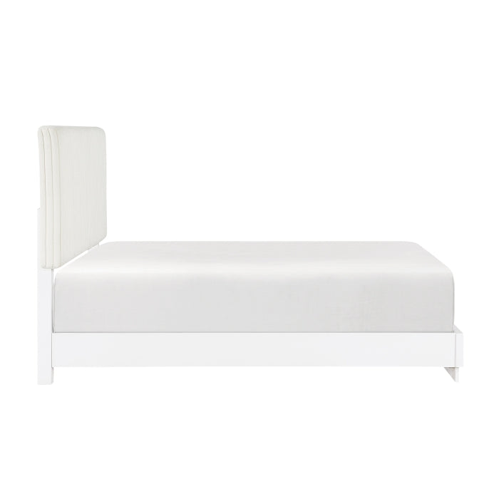 Linea White Queen Bed - Ornate Home