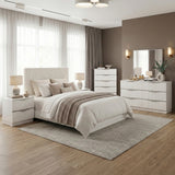 Linea White Queen Bed - Ornate Home