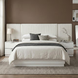 Linea White Queen Wall Bed 5pc Bedroom Set