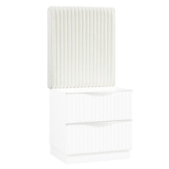 Linea White Wall Panel For Nightstand One Piece - Ornate Home