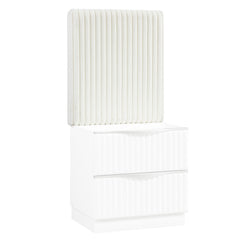 Linea White Wall Panel For Nightstand One Piece - Ornate Home