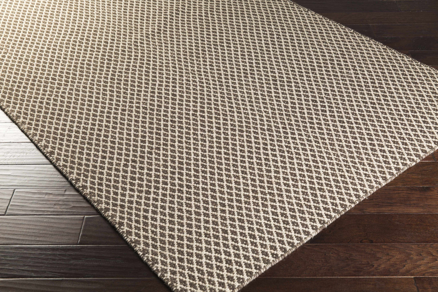 Lingo Brown Trellis Flatweave Rug - Clearance - Ornate Home