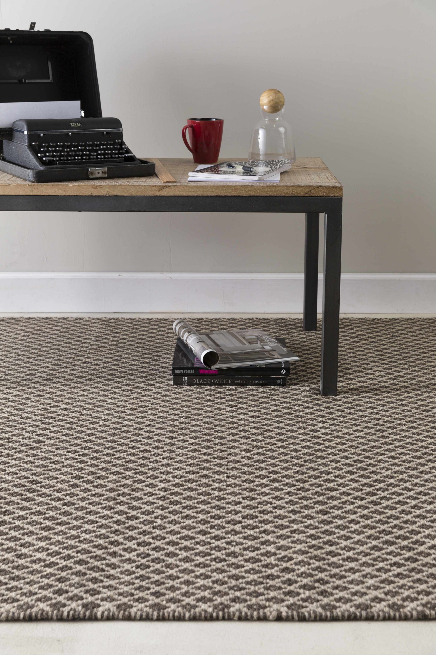 Lingo Brown Trellis Flatweave Rug - Clearance - Ornate Home