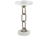 Link Acrylic/Stone/Aged Pewter Accent Table - Ornate Home