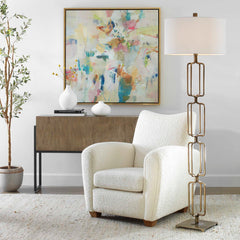 Link Brushed Gold Floor Lamp - Ornate Home