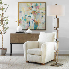 Link Brushed Gold Floor Lamp - Ornate Home