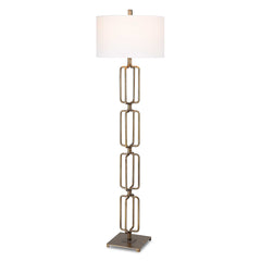 Link Brushed Gold Floor Lamp - Ornate Home