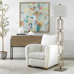 Link Brushed Gold Floor Lamp - Ornate Home