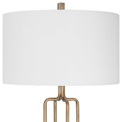 Link Brushed Gold Floor Lamp - Ornate Home
