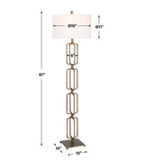 Link Brushed Gold Floor Lamp - Ornate Home