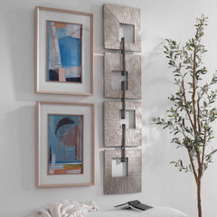 Linked Champagne Metal Wall Decor - Ornate Home