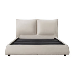 Linna Beige California King Platform Bed - Ornate Home