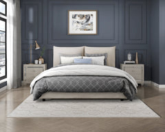 Linna Beige California King Platform Bed - Ornate Home