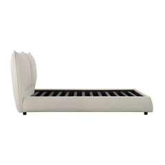 Linna Beige Eastern King Platform Bed - Ornate Home