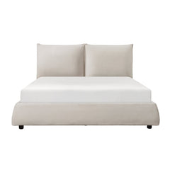 Linna Beige Eastern King Platform Bed - Ornate Home