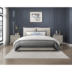 Linna Beige Full Platform Bed - Ornate Home