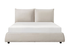 Linna Beige Queen Platform Bed - Ornate Home